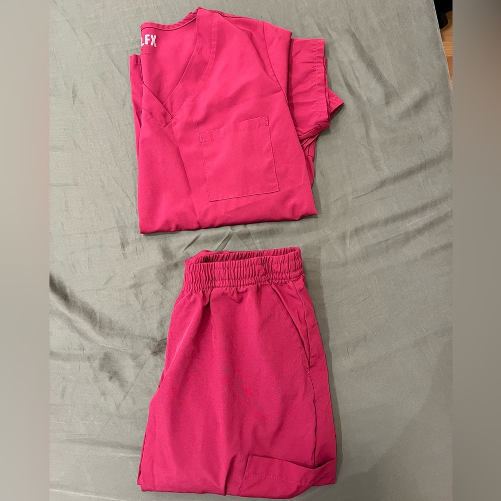 Pink scrub set